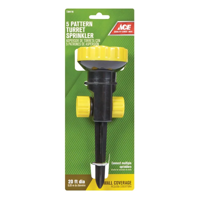 Ace Plastic Spike Base Turret Sprinkler 314 Sq. Ft.