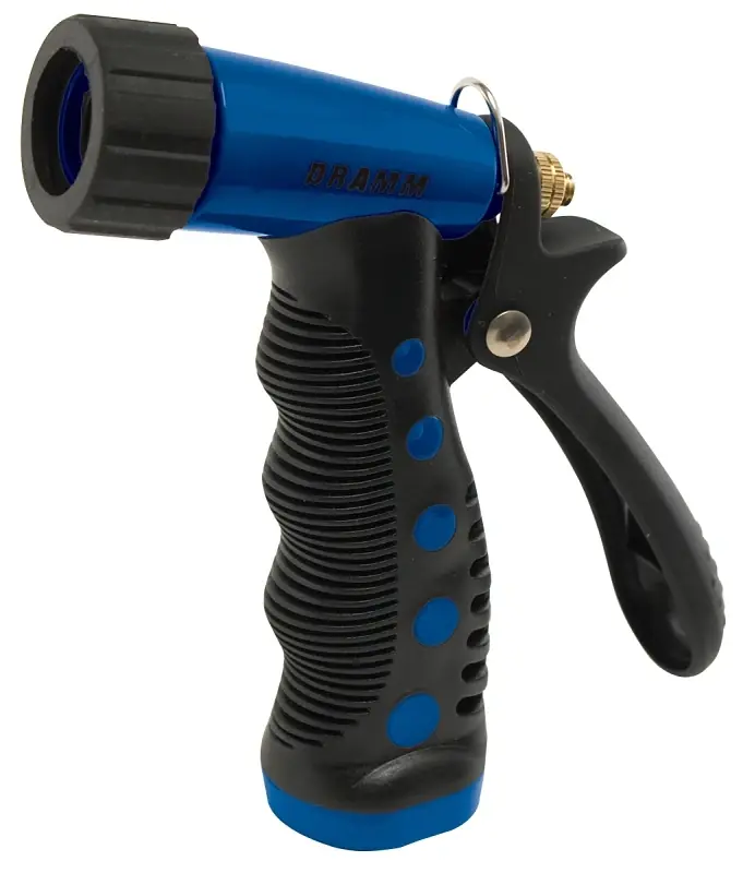 Heavy-duty Metal Pistol Nozzle With Adjustable Spray Pattern, Blue