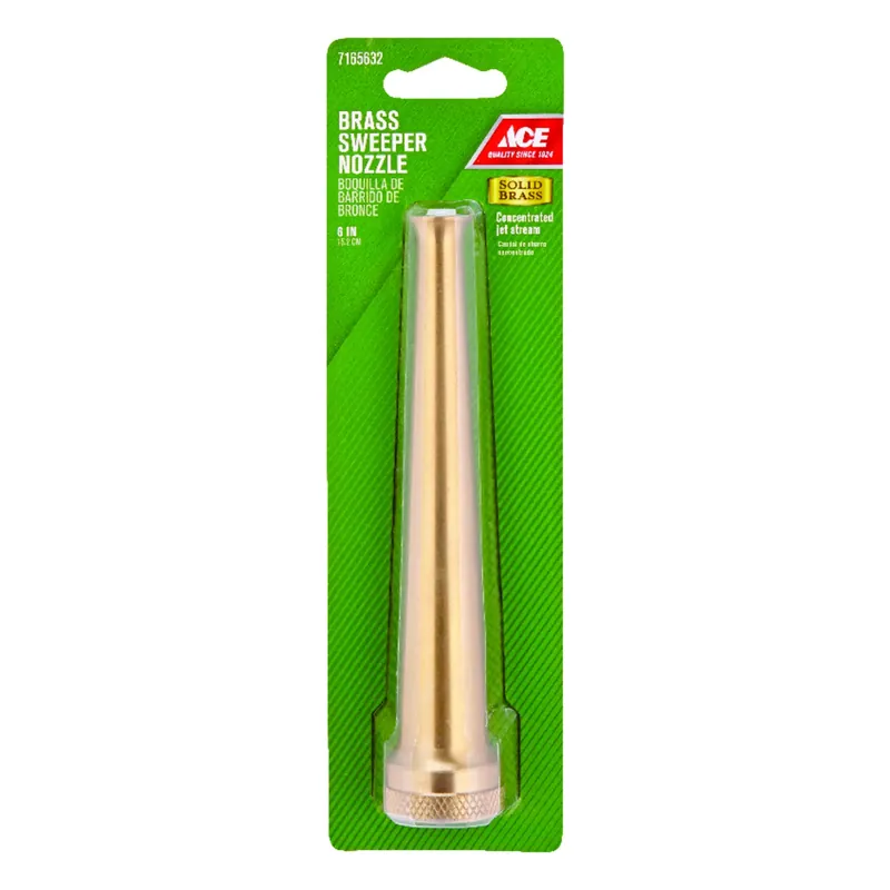 Jet Stream Brass Sweeper Nozzle - High Pressure Cleaning Tool For Walkways And Patios