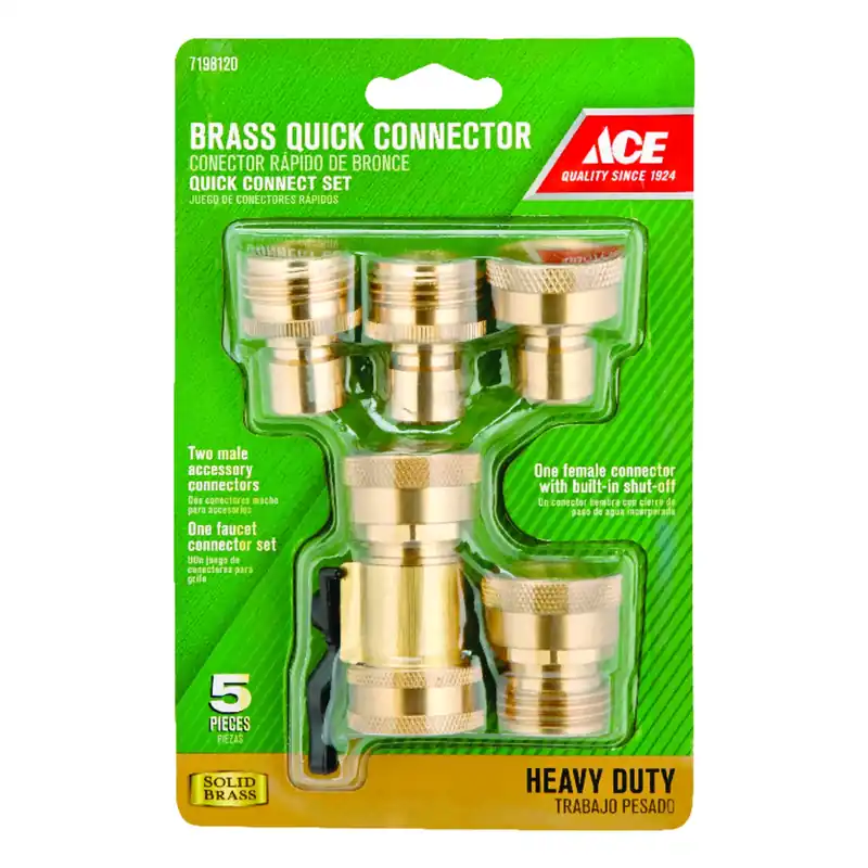 Brass Threaded Quick Connector Hose Set - Model Gt3450 - Durable And Corrosion Resistant