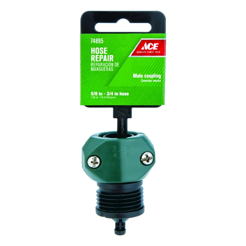 5/8 & 3/4 In. Nylon/abs Threaded Male Hose Mender Clamp For Quick Repairs