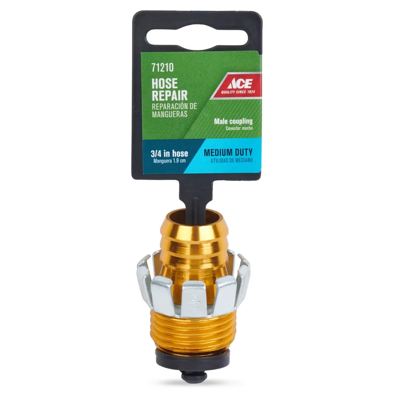 3/4 In. Metal Threaded Male Clinch Hose Mender Clamp For Garden Hoses
