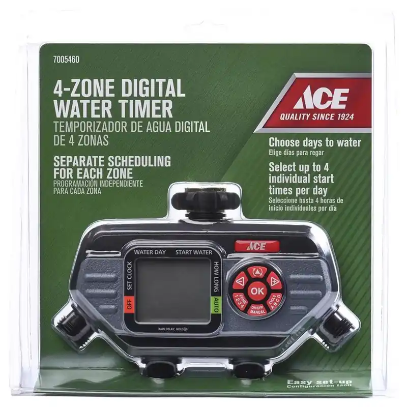Hydrologic Programmable 4 Zone Digital Water Timer For Efficient Lawn Care