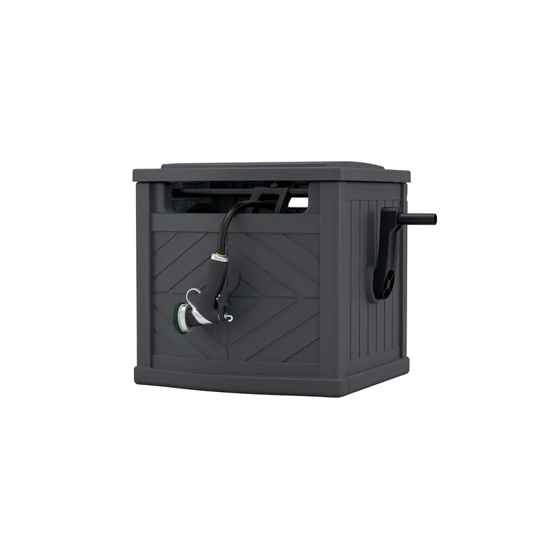 150 Ft. Gray Portable Hideaway Hose Reel With Slide Trak