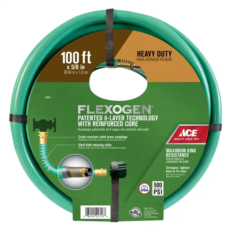Flexogen 5/8 In. Diameter X 100 Ft. Length Heavy Duty Garden Hose - Green
