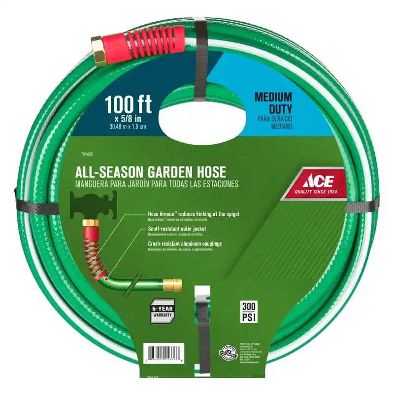 5/8 In. Diameter X 100 Ft. Length Medium Duty Garden Hose - Green