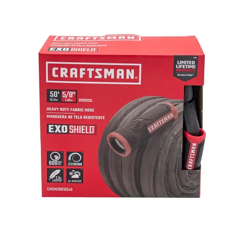 Craftsman Exoshield 5/8 In Diameter X 50 Ft Length Heavy Duty Garden Hose