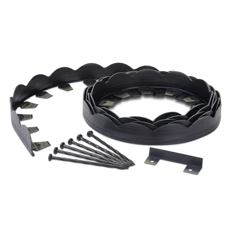 Scalloped No-Dig Landscape Edging, Black, 2.5 In. X 20 Ft.