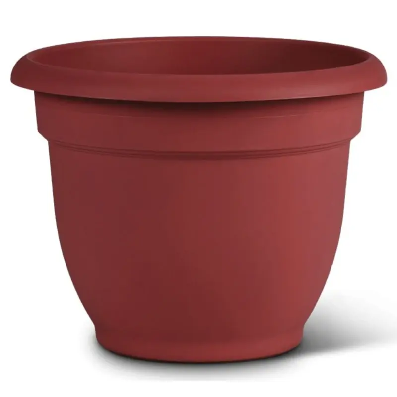 Ariana Planter, Plastic, Self-Watering, Bell Shape, Union Red, 8-In.