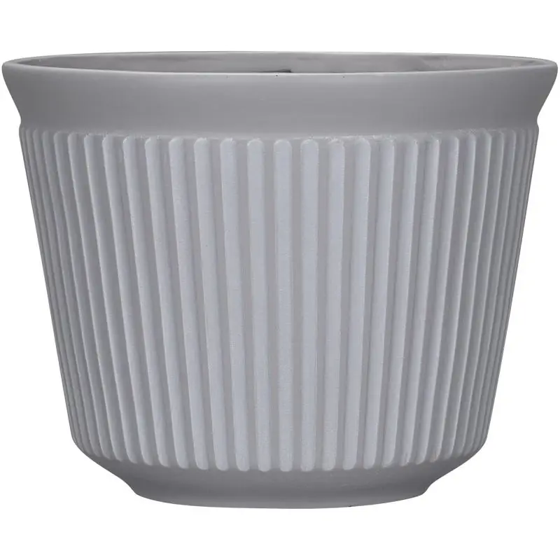 L&g 9.33 In. H X 12 In. W Polyresin Finola Planter Cement