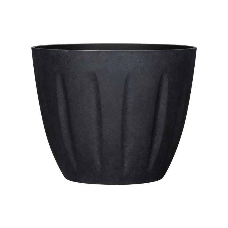 L&g 9.6 In. H X 12 In. W Polyresin Spritzer Planter Black