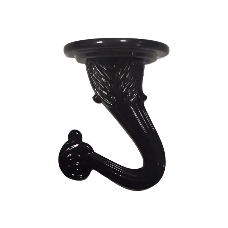 Living Accents Black Zinc 1.5 In. H Sturdy Swag Hook 2 Pk