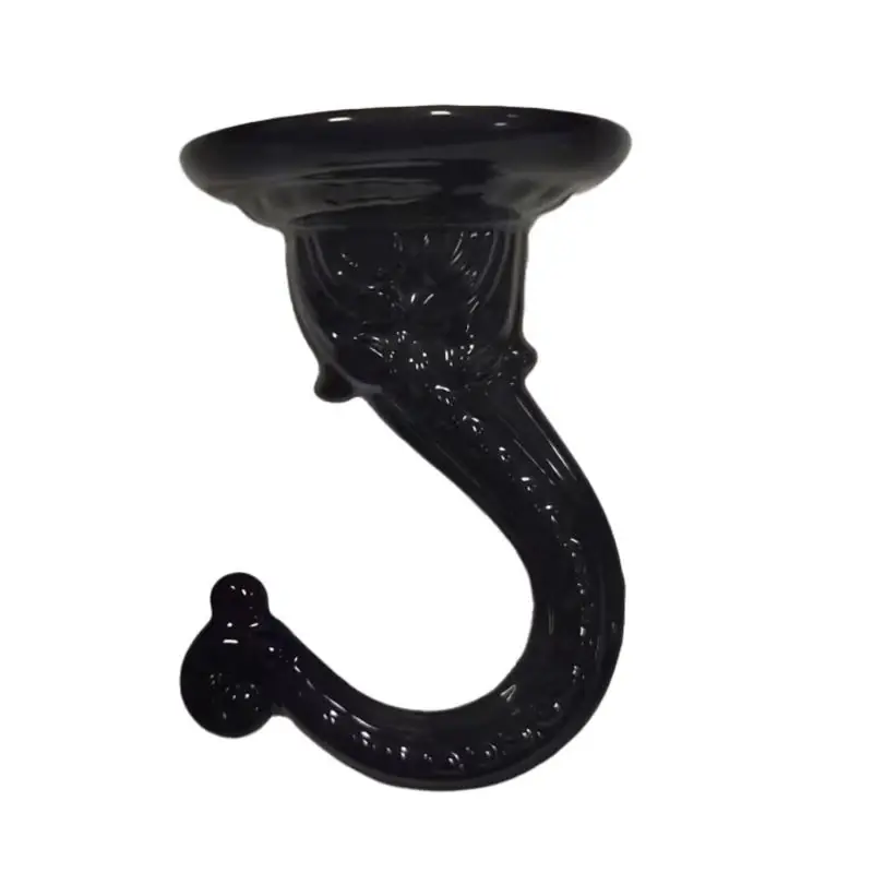 Living Accents Black Zinc 2 Inch Height Sturdy Swag Hook For Ceiling