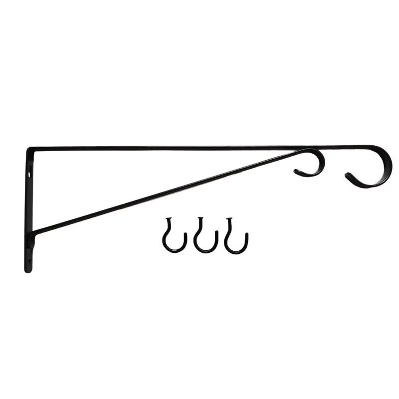 Living Accents Black Steel 15 Inch Straight Loop Plant Hanger