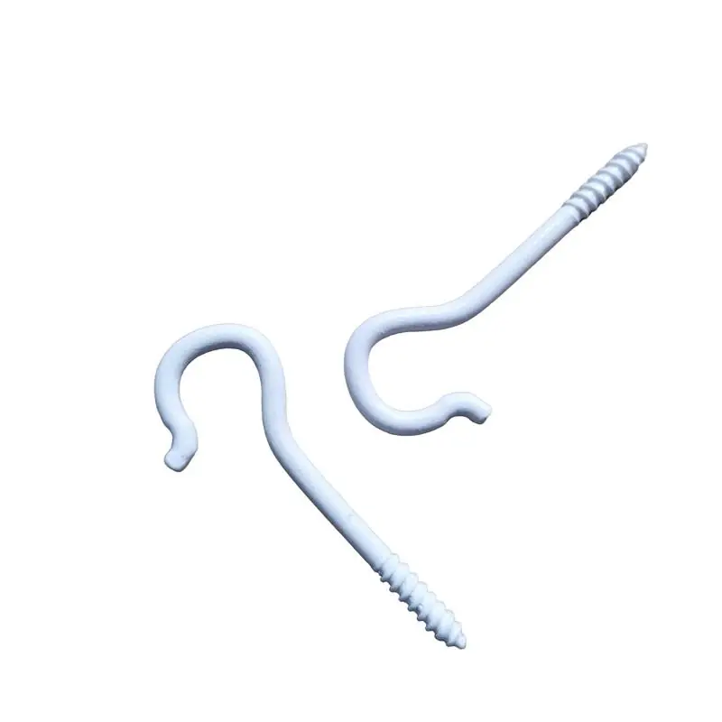 Living Accents White Steel 2.5 In. H Sturdy Swag Hook 5 Pk