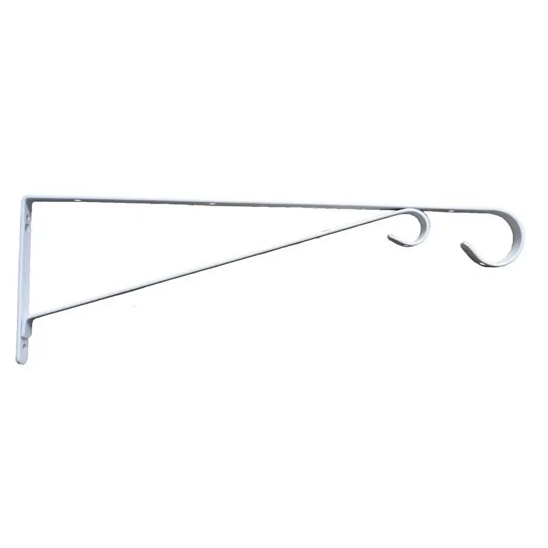 Living Accents White Steel 15 In. Straight With Loop Plant Hook