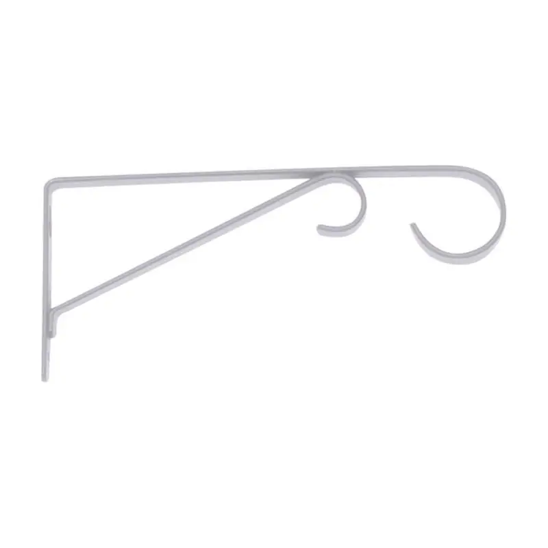 Living Accents White Steel 9 Inch Straight Loop Plant Hook Wall Mount