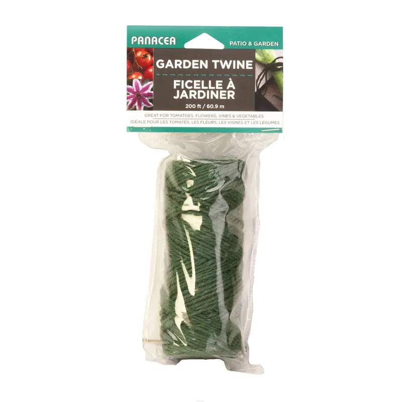 0.08 In. W Green Fabric Garden Twine - 200 Feet Roll For Plant Support