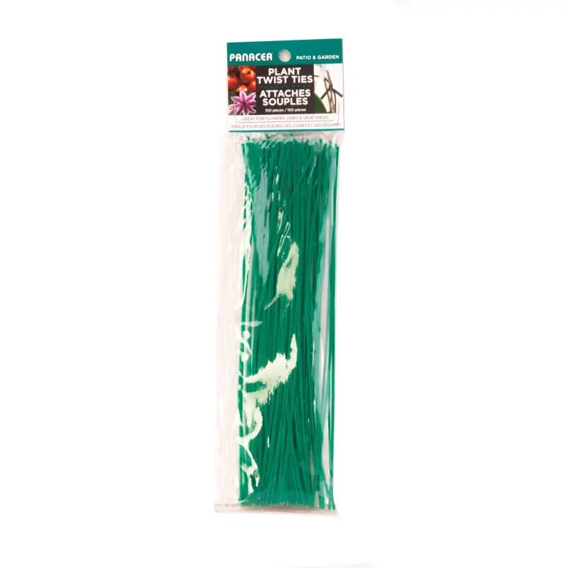 Panacea 8 In. H X 2.8 In. W X 0.5 In. D Green Coated Wire Plant Support Twist Tie