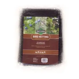 Sta-green 14‘ X 14‘ Black Polypropylene Bird Netting No Dig Garden Hardware Cloth