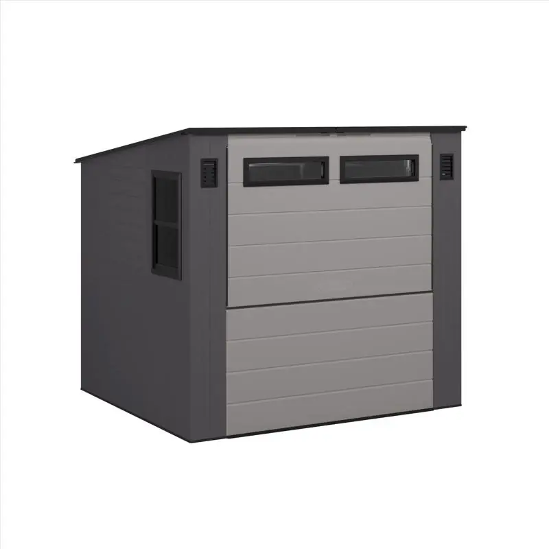 Suncast Cabana Entertainment 8 Ft. X 7 Ft. Resin Pent Storage Shed With Floor Kit