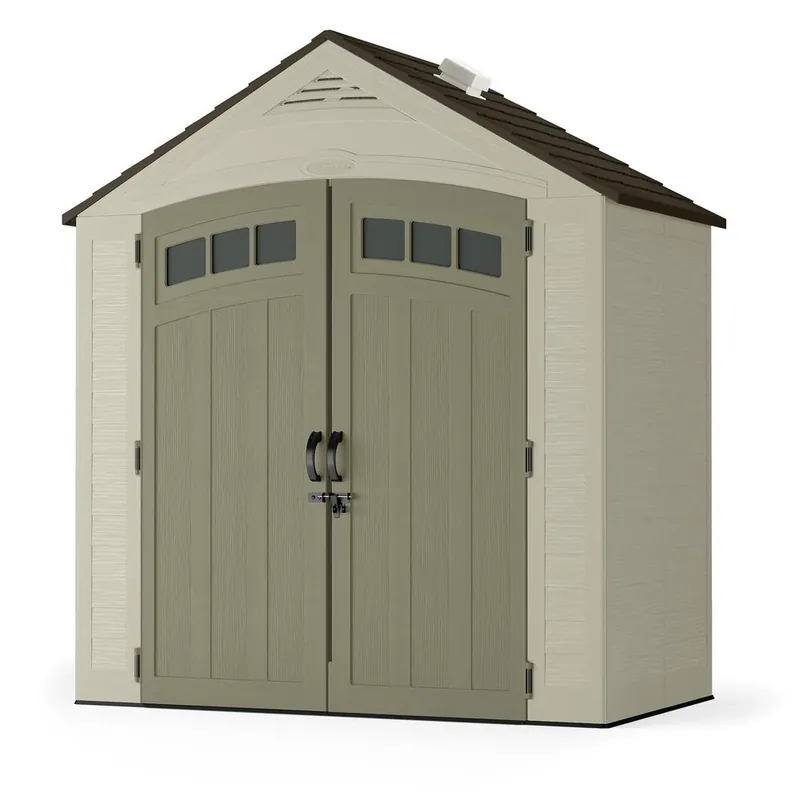 7 Ft. X 4 Ft. Resin Standard Modern Storage Shed With Floor Kit - Model Bms7405