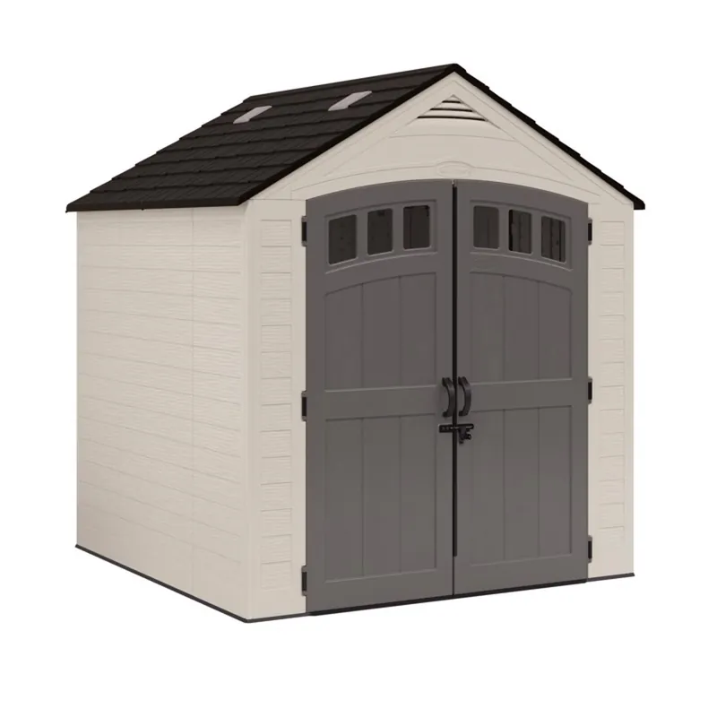 Carlisle Storage Shed, Reinforced Floor, Double Resin Walls, All Weather Construction, 7 X 7 Ft.