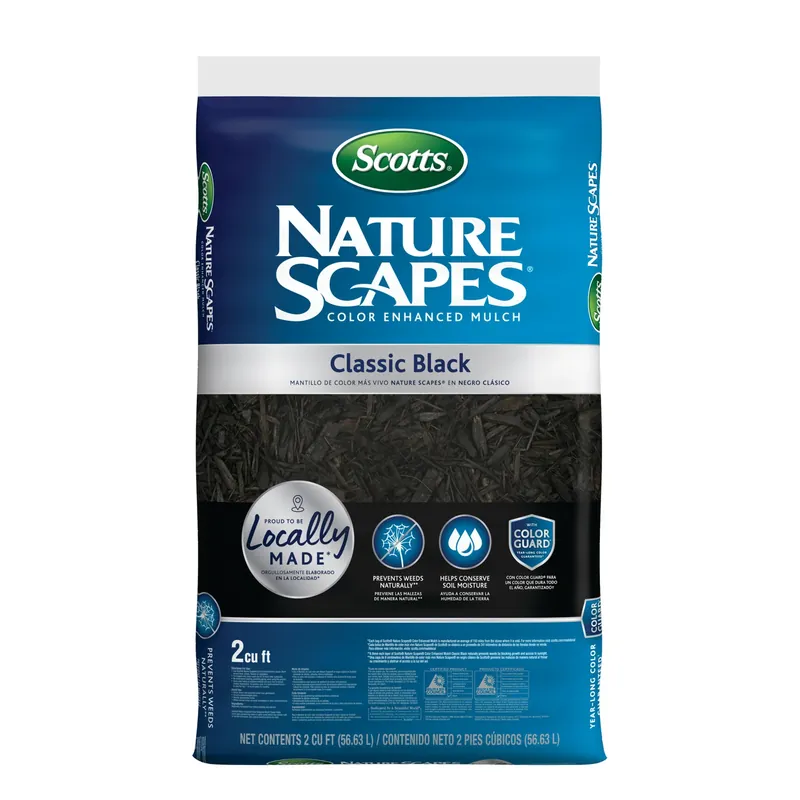 Nature Scapes Color Enhanced Black Mulch, 2 Cubic Feet Bag