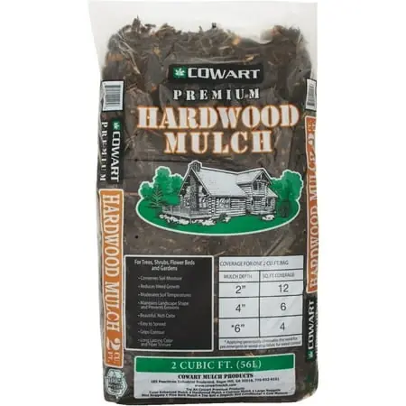 Hardwood Mulch 2 Cubic Feet Natural Organic Garden Mulch
