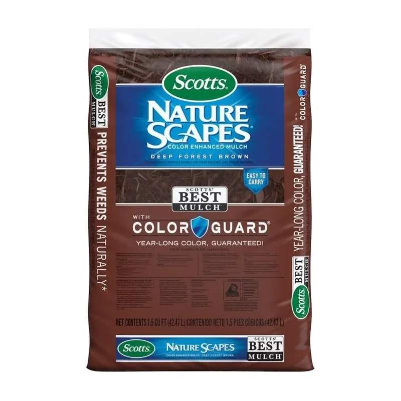 Scotts Nature Scapes Deep Forest Brown Color-Enhanced Mulch – 1.5 Cu Ft