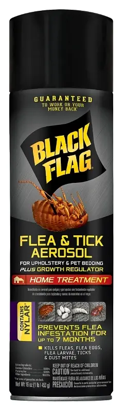 Flea & Tick Killer Plus Growth Regulator, For Upholstery & Pet Bedding, 16-oz. Aerosol