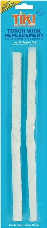 TIKI 0.5 In. X 9 In. L Round Wick Shape Fiberglass Torch Wick 2 Pk