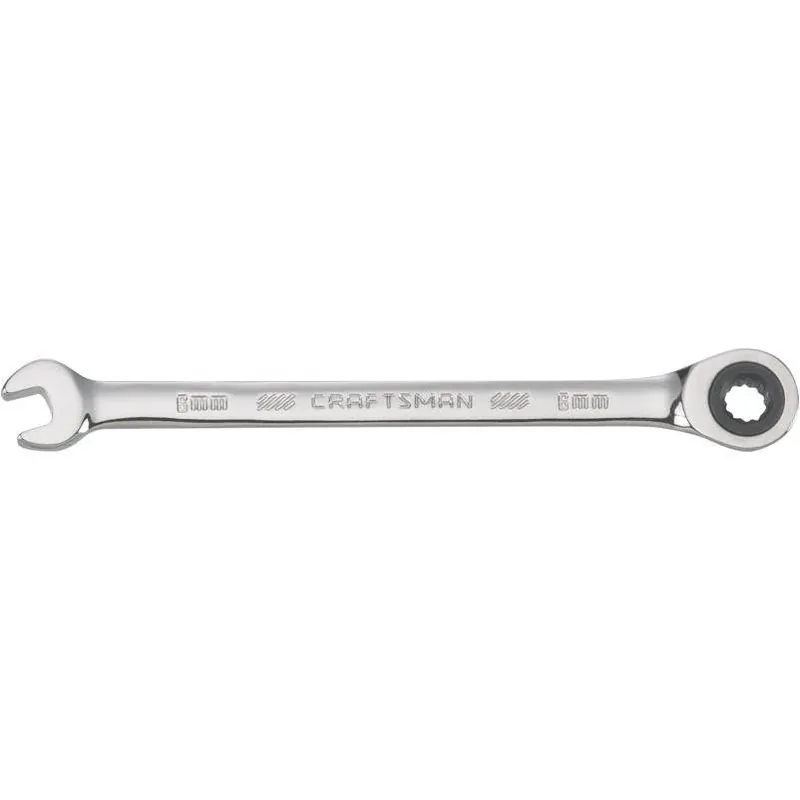 Craftsman 6 mm 12‑Point Ratcheting Metric Combination Wrench – 4.3‑in Steel Tool