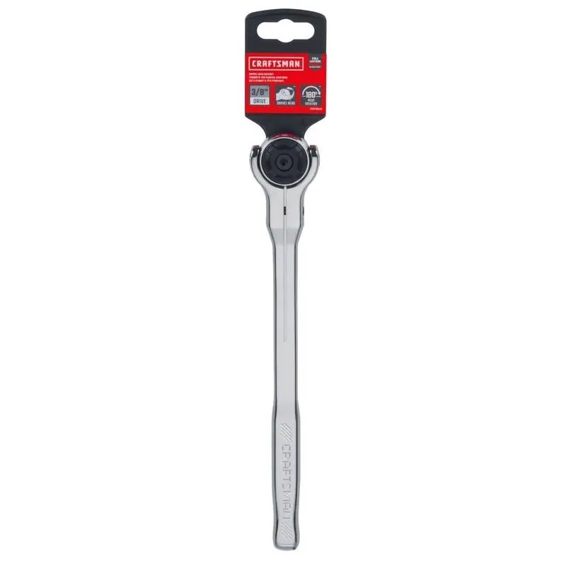 Craftsman 3/8" Metric Swivel‑Head Ratchet – 72‑Tooth Steel Tool