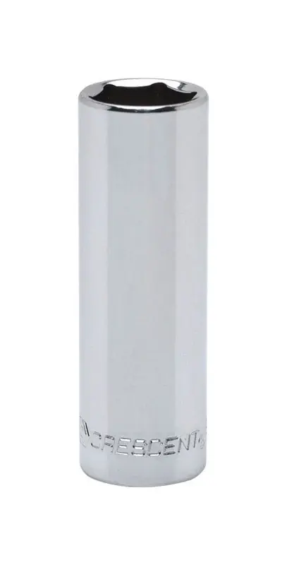 7/8 In. X 3/8 In. Drive Sae 6 Point Deep Socket - Chrome Vanadium Steel