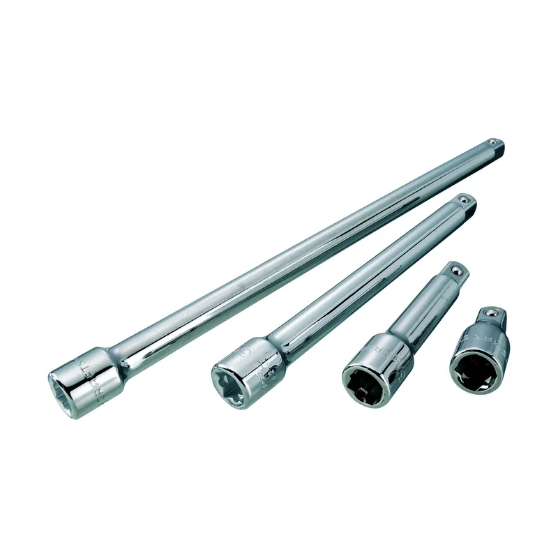 3/8 In. Drive Extension Bar Set - 4 Piece Steel Set With Polished Chrome Finish