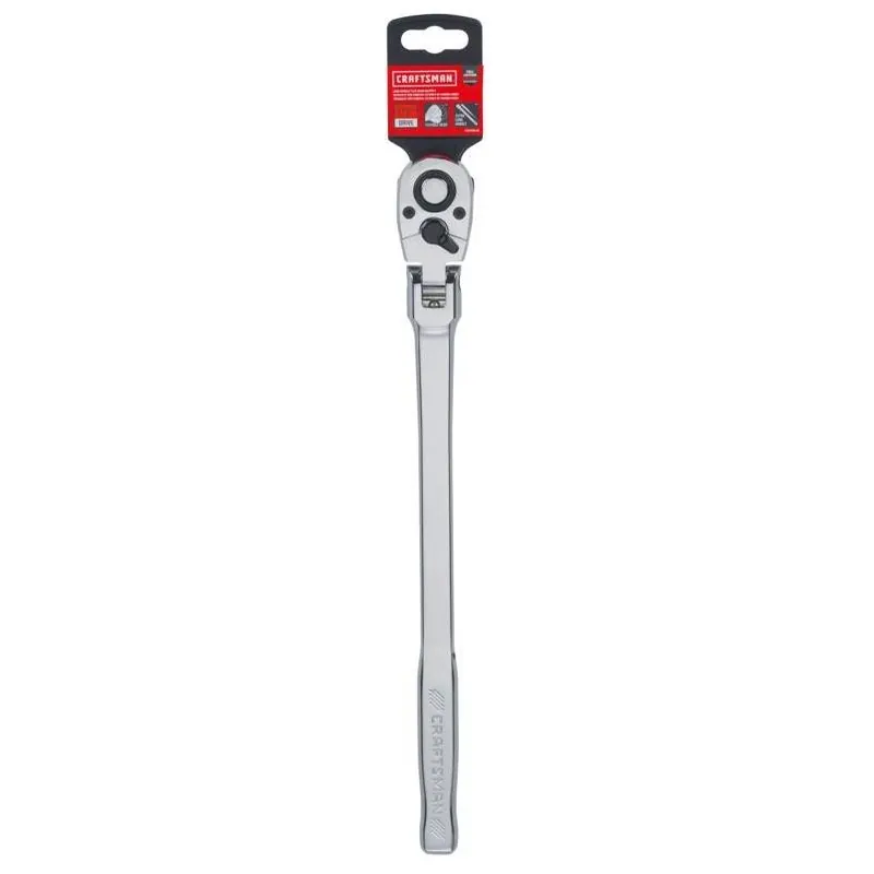 Craftsman 1/2" SAE Flex‑Head Ratchet – 72‑Tooth Pear‑Handle With Long Lever