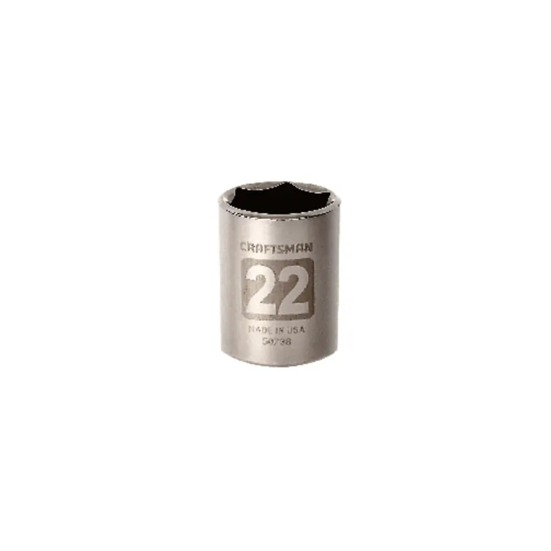 Craftsman 22 Mm X 1/2 Inch Drive Metric 6 Point Standard Socket