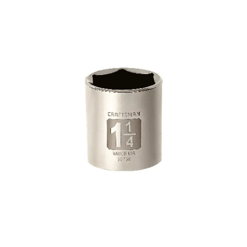 Craftsman 1-1/4 Inch X 1/2 Inch Drive Sae 6 Point Standard Socket
