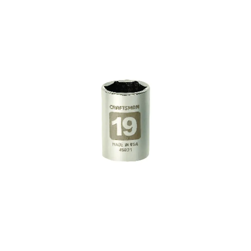 19 Mm X 1/2 In. Drive Metric 6 Point Standard Socket Tool