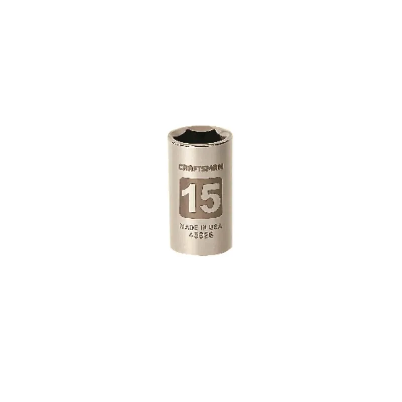 Craftsman 15 Mm X 1/2 Inch Drive Metric 6 Point Standard Socket 1 Piece