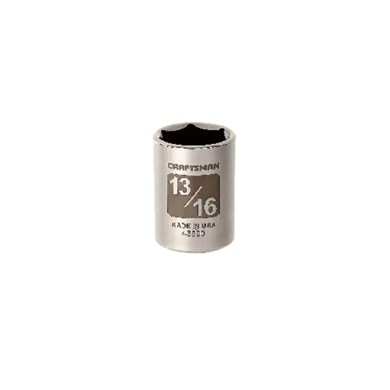 Craftsman 13/16 Inch X 1/2 Inch Drive Sae 6 Point Standard Socket