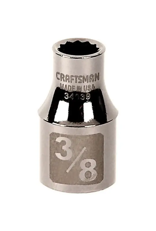 Craftsman 3/8 In. X 1/2 In. Drive Sae 12 Point Shallow Socket