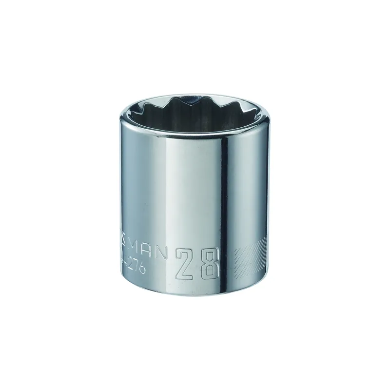 28 Mm X 1/2 In. Drive Metric 12 Point Standard Socket