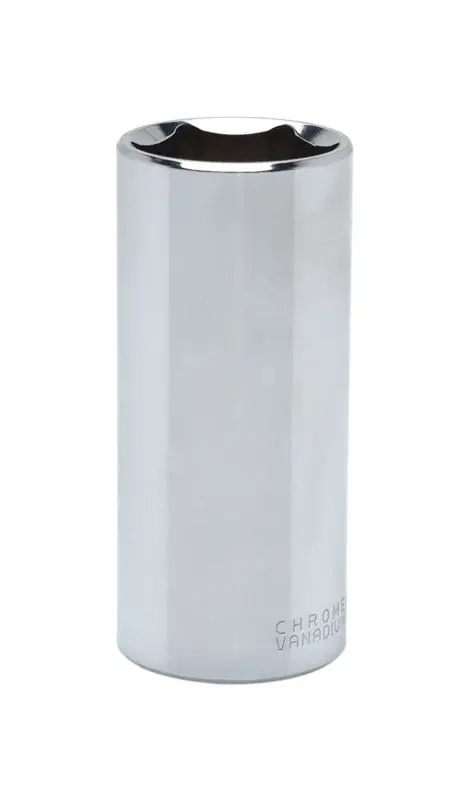 1 In. X 1/2 In. Drive Sae 6 Point Deep Socket - Chrome Vanadium Steel