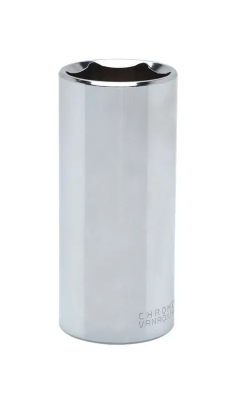 13/16 In. X 1/2 In. Drive Sae 6 Point Deep Socket - Chrome Vanadium Steel