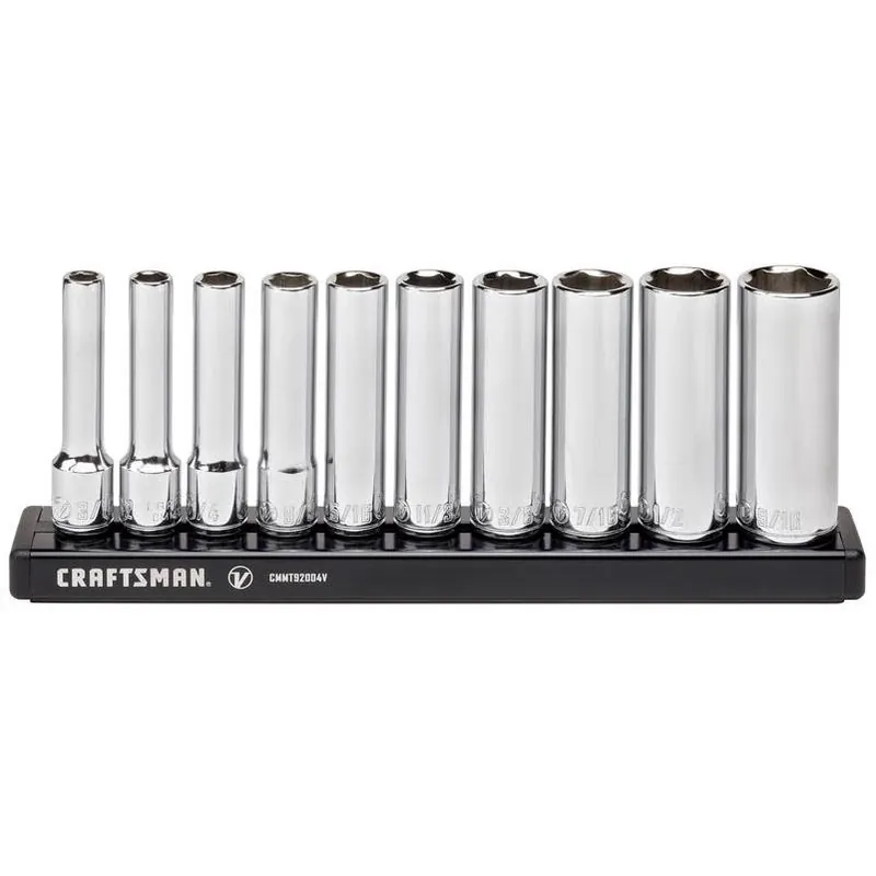 Craftsman V-series 1/4 Inch Drive Sae 6 Point Deep Socket Set 10 Piece