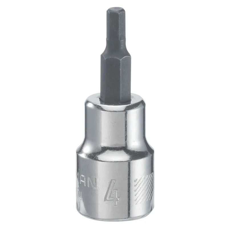 4 Mm X 3/8 In. Drive Metric 6 Point Standard Hex Bit Socket