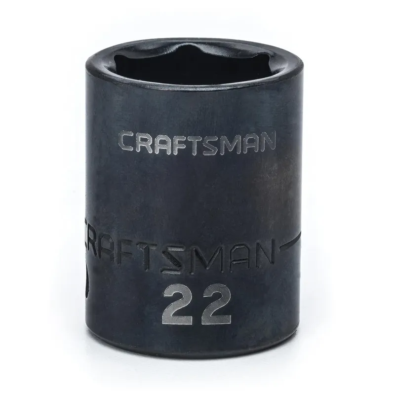 Craftsman 22 Mm X 1/2 In. Drive Metric 6 Point Shallow Impact Socket