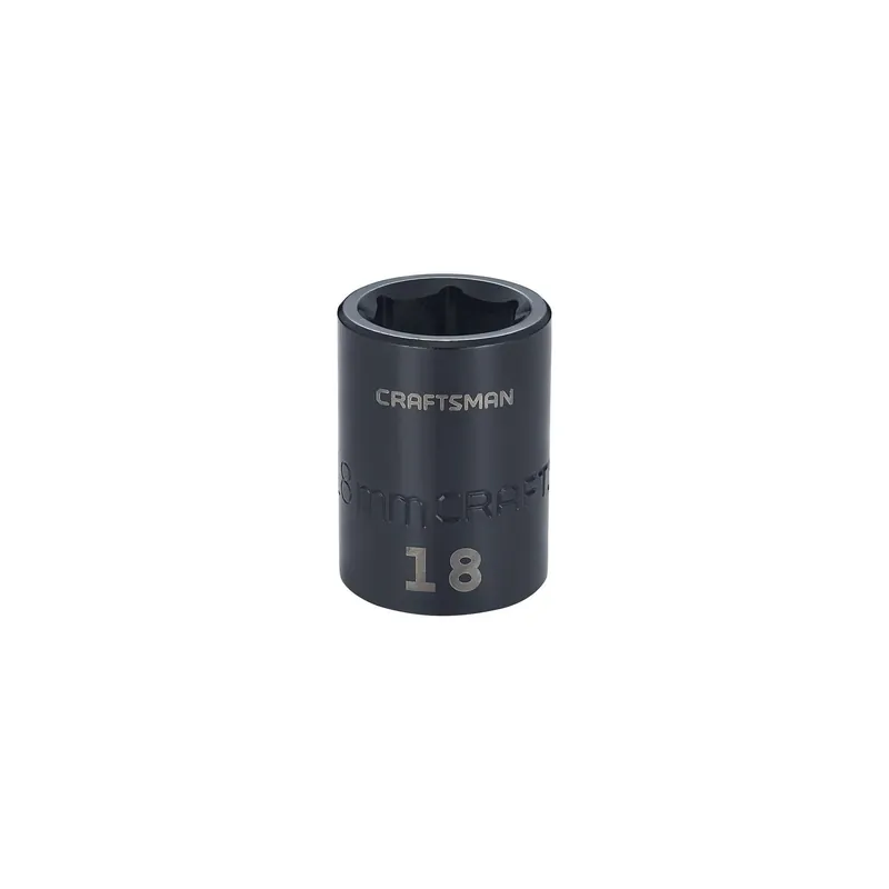 Craftsman 18 Mm X 1/2 In. Drive Metric 6 Point Shallow Impact Socket